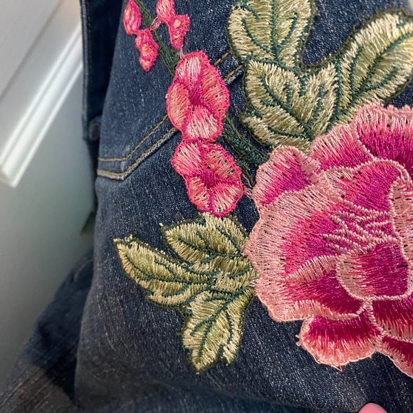 Handmade Embroidered Jeans - Picture 1 of 6